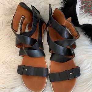 Leather gladiator sandals
